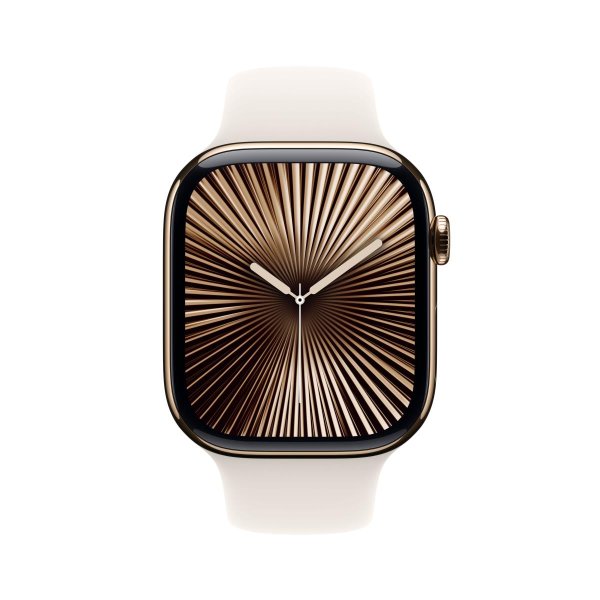 Watch Series 10 Gps + Cellular 46mm Gold Titanium Case With Starlight Sport Band - S/m