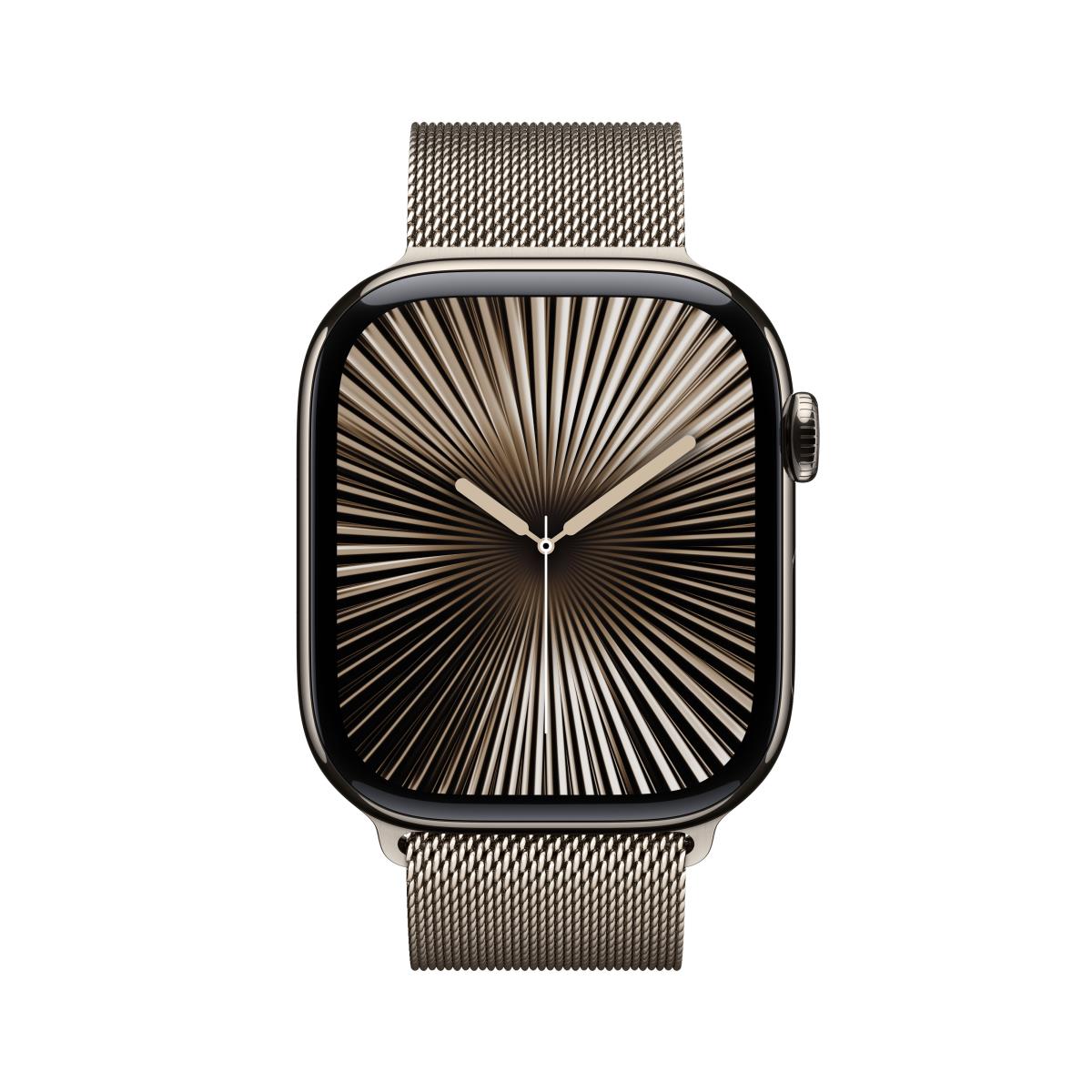Watch Series 10 Gps + Cellular 46mm Natural Titanium Case With Natural Milanese Loop - M/l