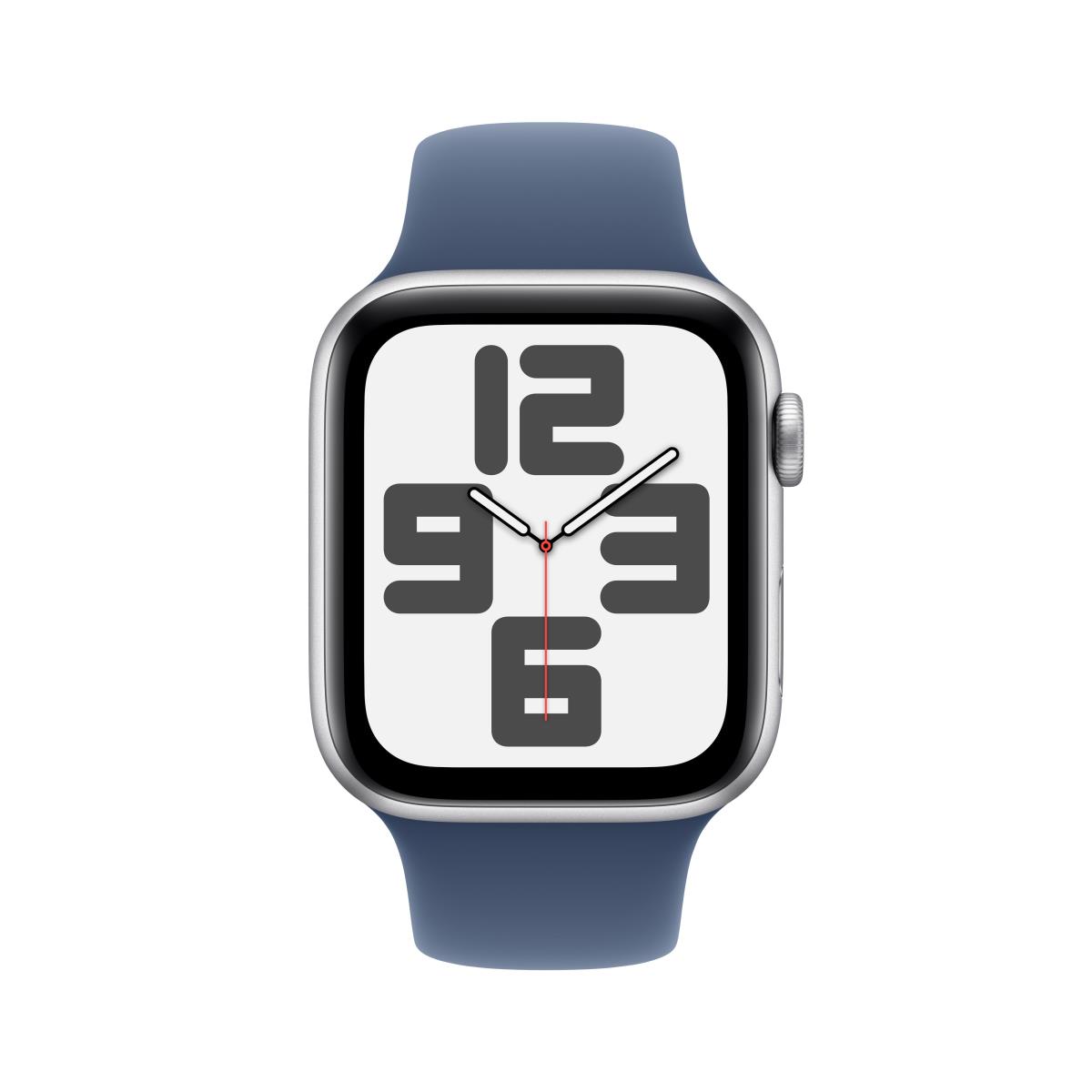 Watch Se Gps 44mm Silver Aluminium Case With Denim Sport Band - S/m