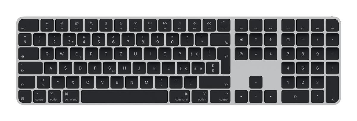 Magic Keyboard With Touch Id And Numeric Keypad For Silicon - Black - Qwertzu Swiss