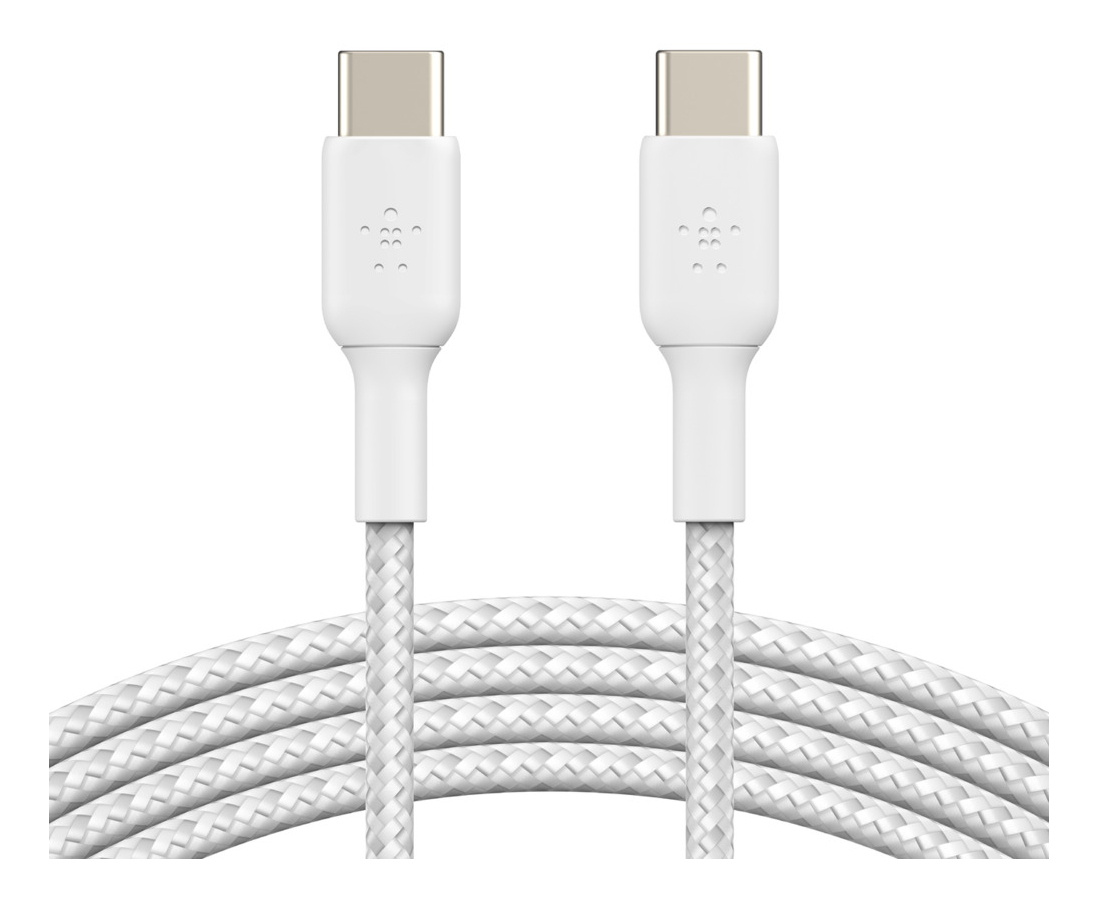 USB-c To USB-c Cable Braided 1m White