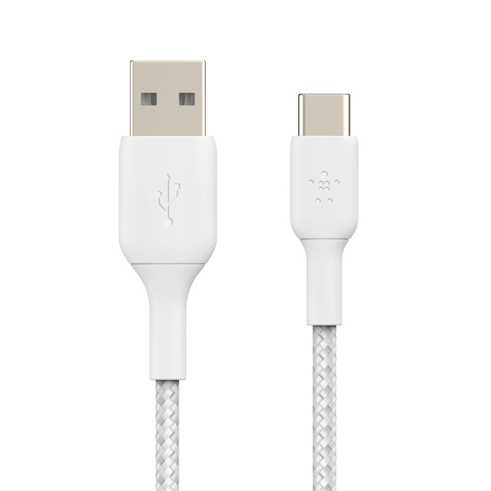 USB-a To USB-c Cable Braided 2m White