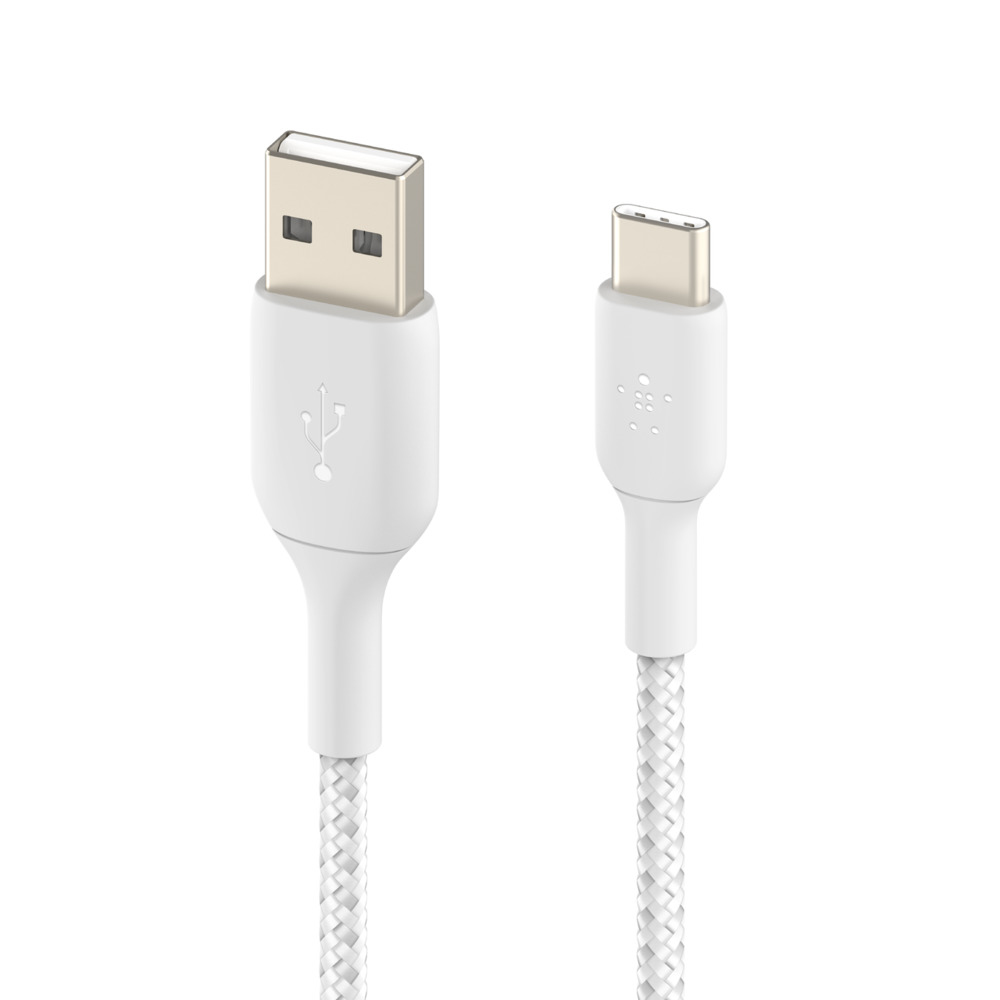 USB-a To USB-c Cable Braided 2m White