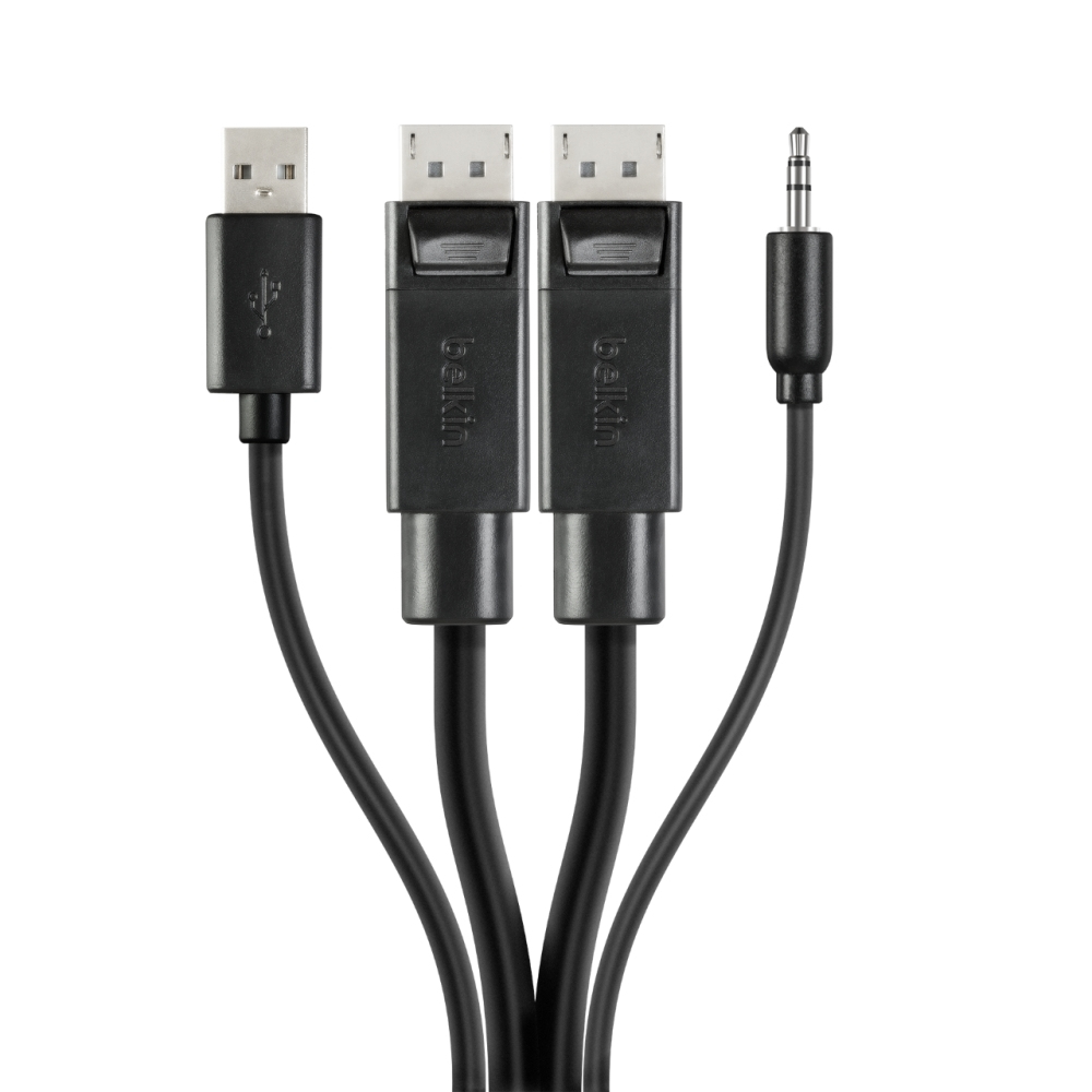 Dual DisplayPort/USB/audio 2m KVM Combo Cable 3