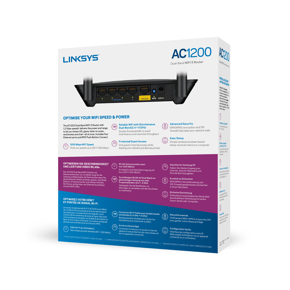 Linksys E5400 Ac1200 Wireless Router Mu-mimo