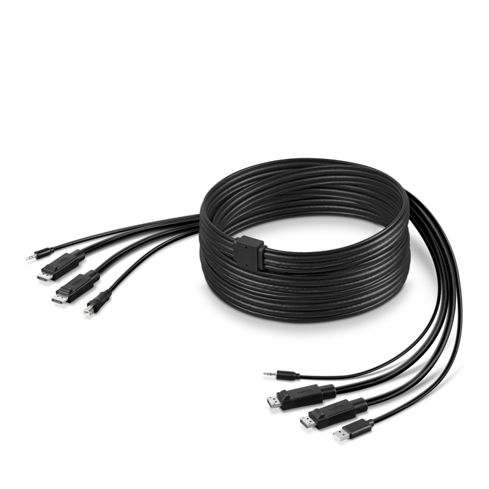 Dual DisplayPort/USB/audio 2m KVM Combo Cable 3