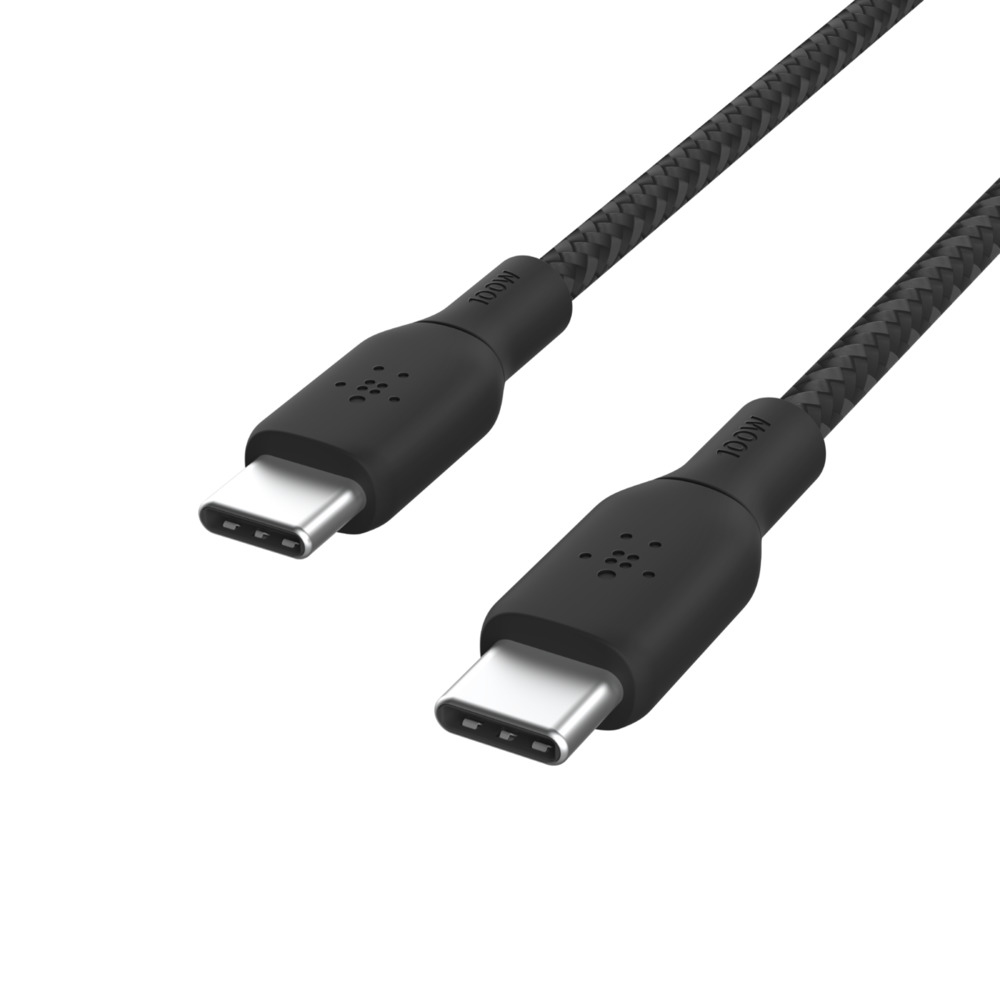 100w USB-c To USB-c Braided Cable 2m Black