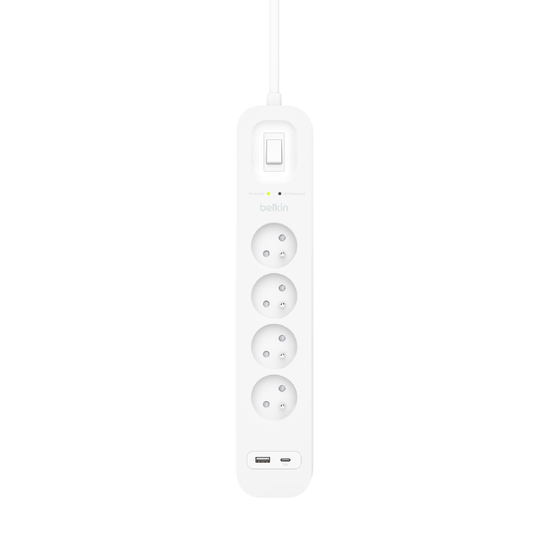 Surge Protection With USB C 4 Outlet