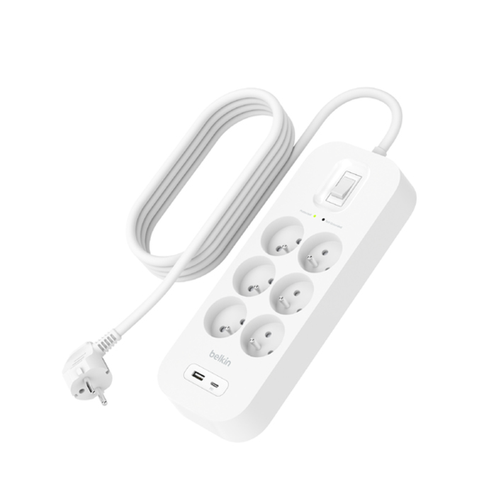 Surge Protection With USB C 6 Outlet