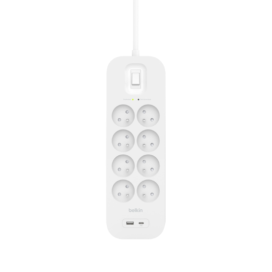 Surge Protection With USB C 8 Outlet