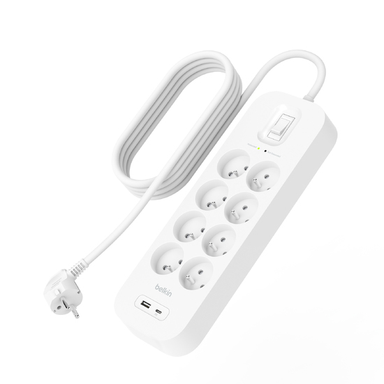 Surge Protection With USB C 8 Outlet
