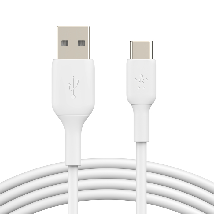 USB-a To USB-c Pvc White 1m Twin Pack