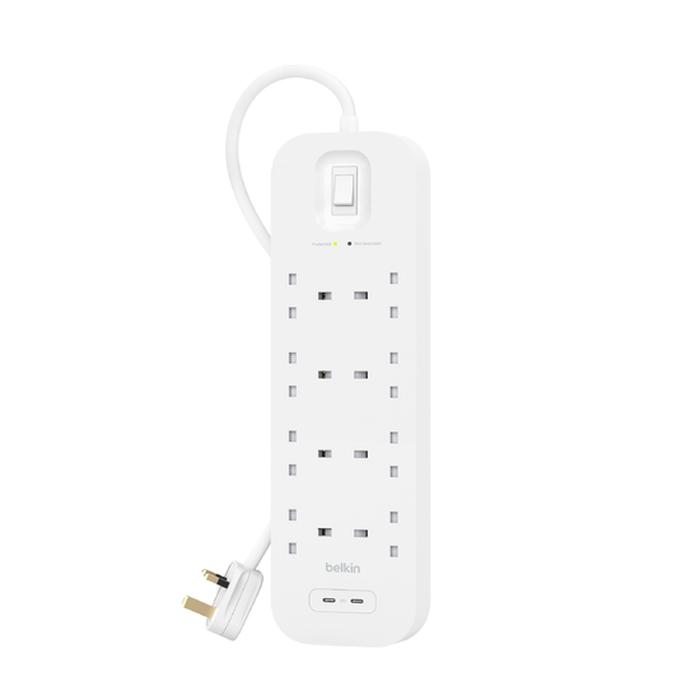 Surge Protection 8 Outlet Dual USB-c 30w