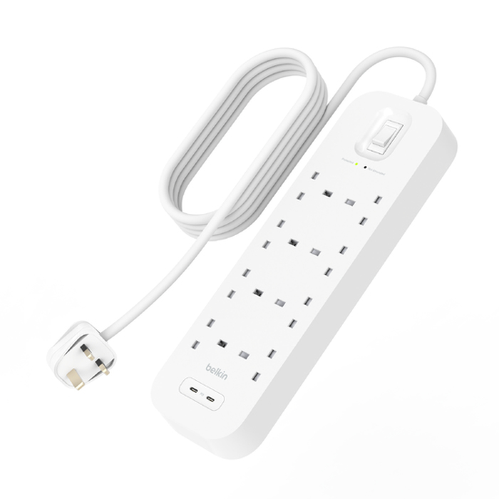 Surge Protection 8 Outlet Dual USB-c 30w