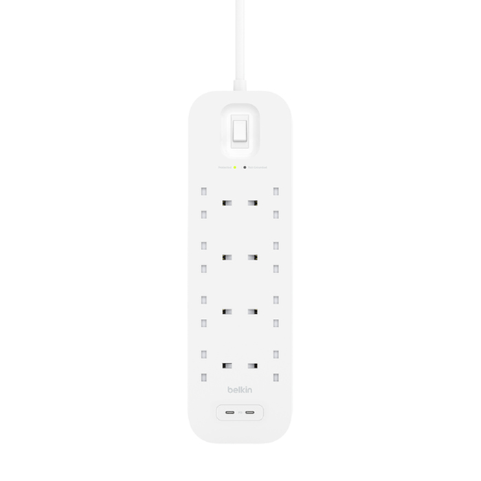 Surge Protection 8 Outlet Dual USB-c 30w