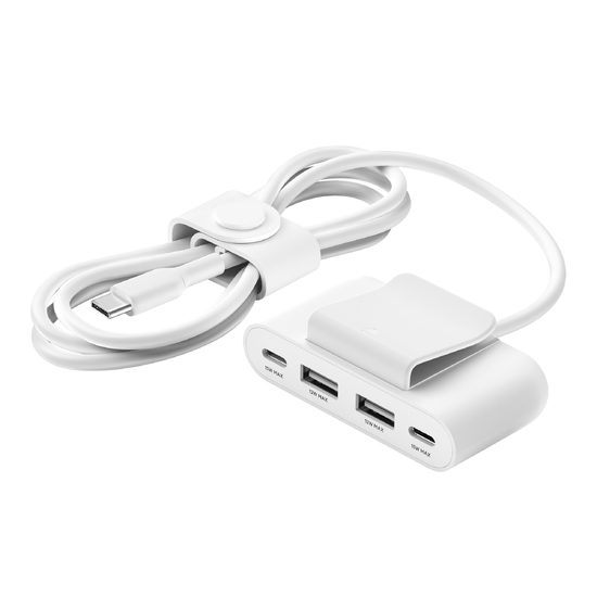4-port-USB Splitter 2m Cable 2xUSB-c/2xUSB-a W