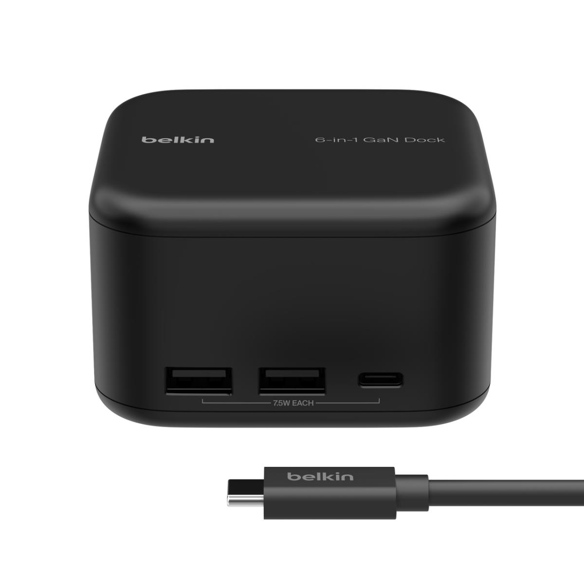 USB-c 6-in-1 Core Gan Dock Black