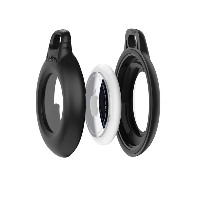 Airtag Waterproof Keyring 1pk Black