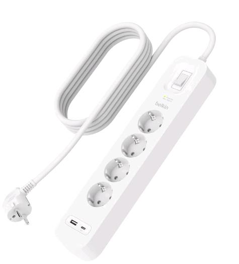 Surge Protection With USB C 4 Outlet