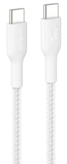 USB-c To USB-c 240w 2.0 Braided Pcr 1m White