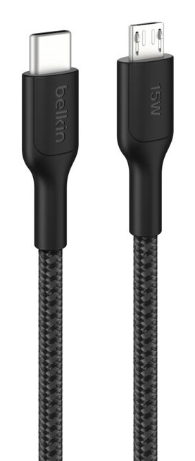USB-c To M-USB 2.0 Braided Pcr 1m Black
