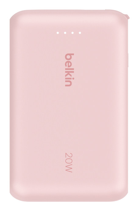 10k Pd20w Integrated USB-c Cable Power Bank Pink
