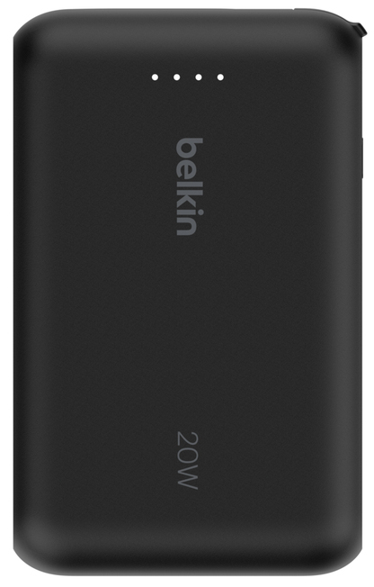 10k Pd20w Integrated USB-c Cable Power Bank Black
