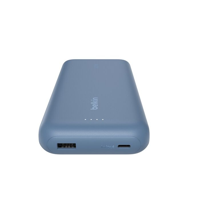 20k Pd30w Integrated USB-c Cable Power Bank Blue