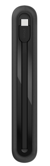 20k Pd30w Integrated USB-c Cable Power Bank Black