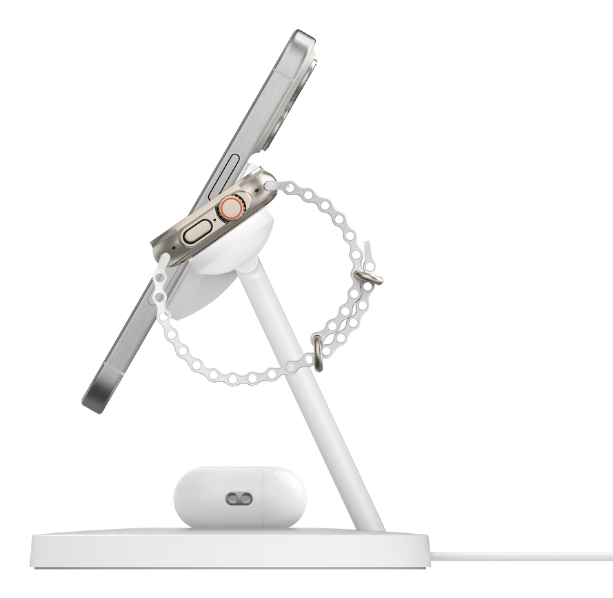 Wireless Charging Stand - Boost Charge Pro - 3-in-1 With Qi2 15w - White