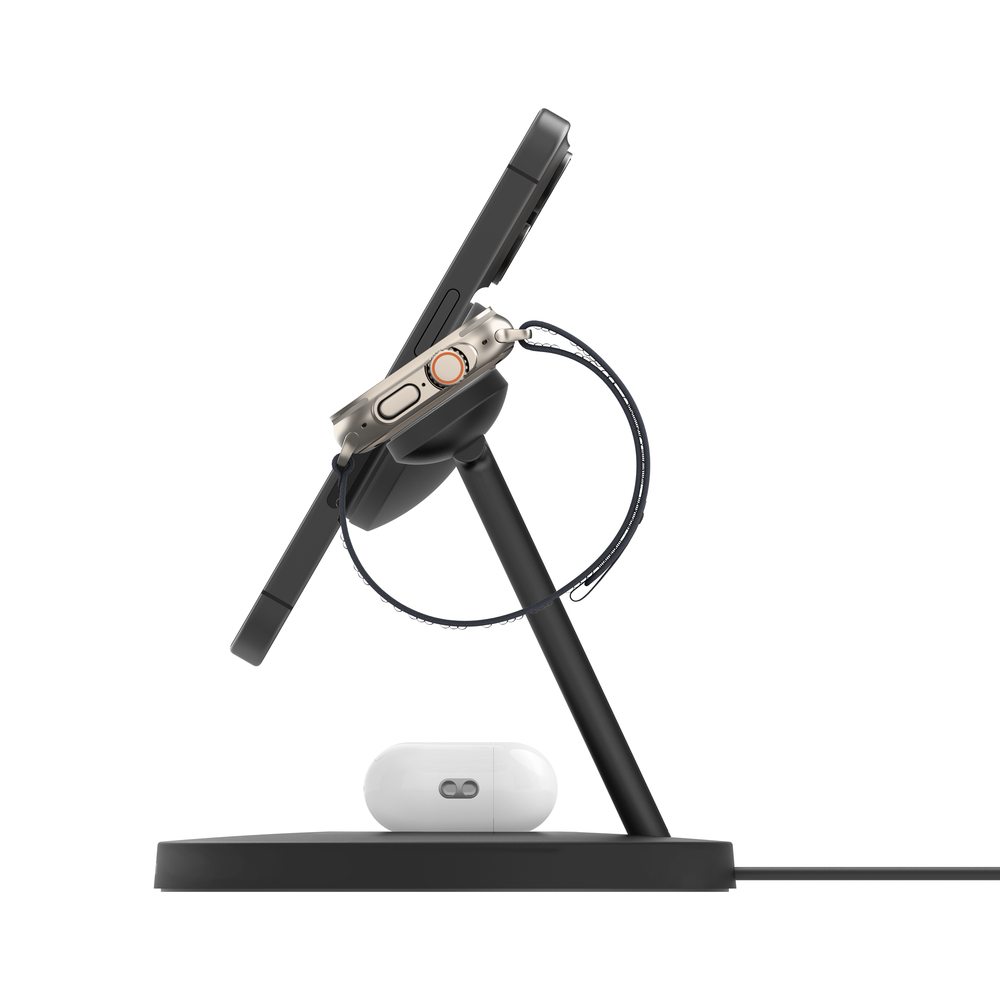 Wireless Charging Stand - Boost Charge Pro - 3-in-1 With Qi2 15w - Black