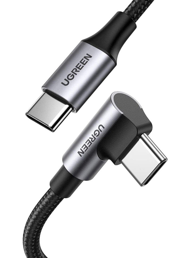 70643 USB-C 2.0 naar USB-C 2.0 90o Hoek1m 5A