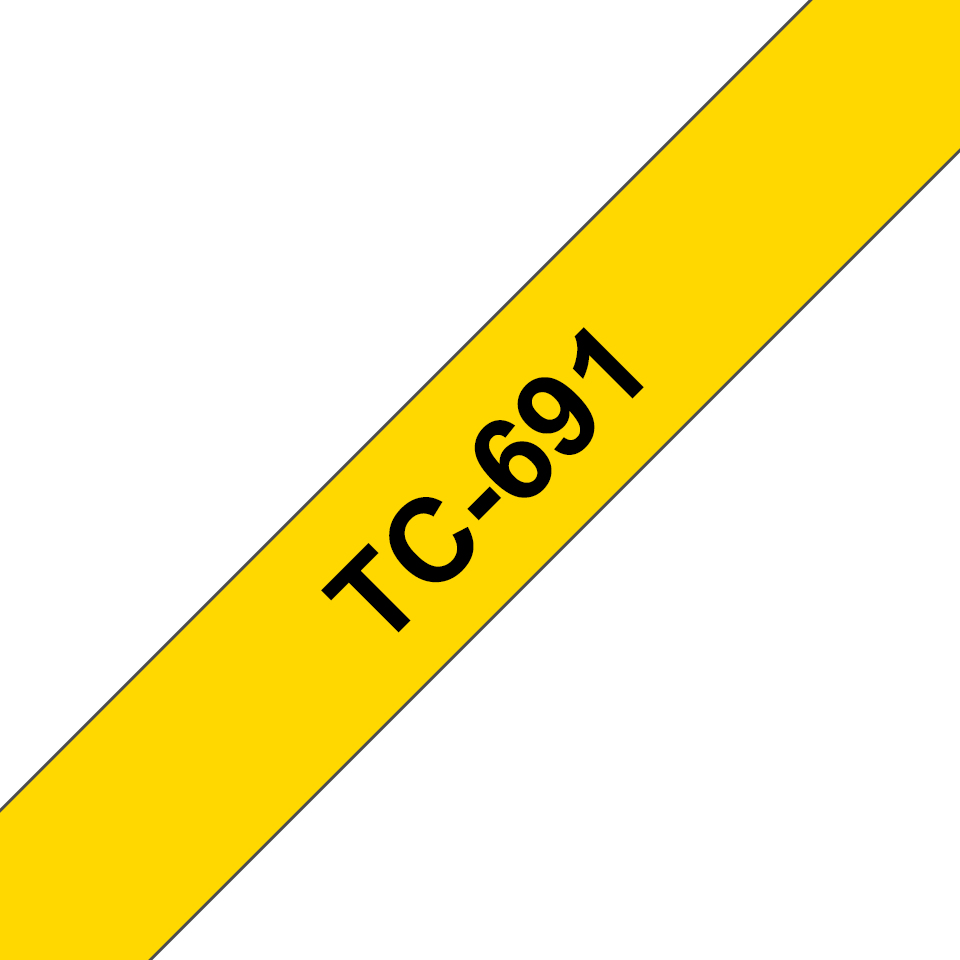 Tape 9mm Lami Black On Yellow (tc691)