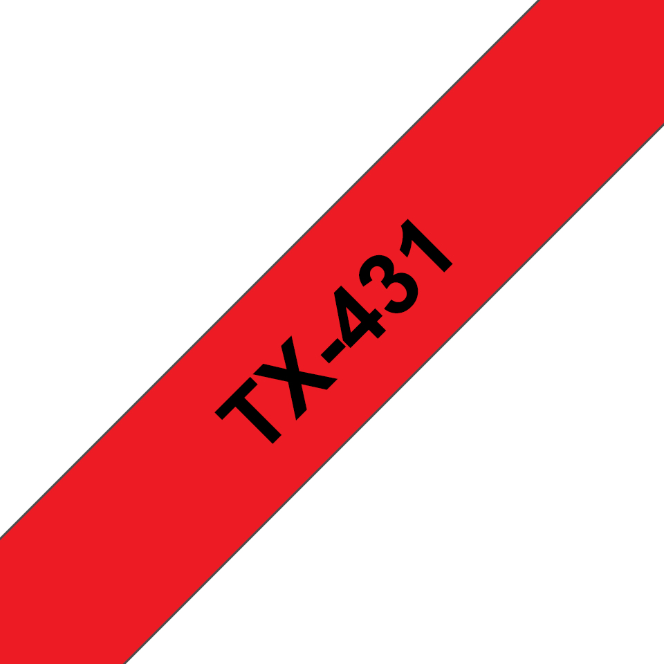Tape 12mm Lami Black On Red (tx431)