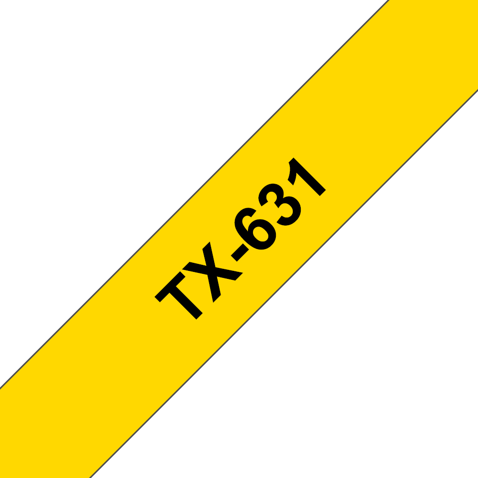 Tape 12mm Lami Black On Yellow (tx631)