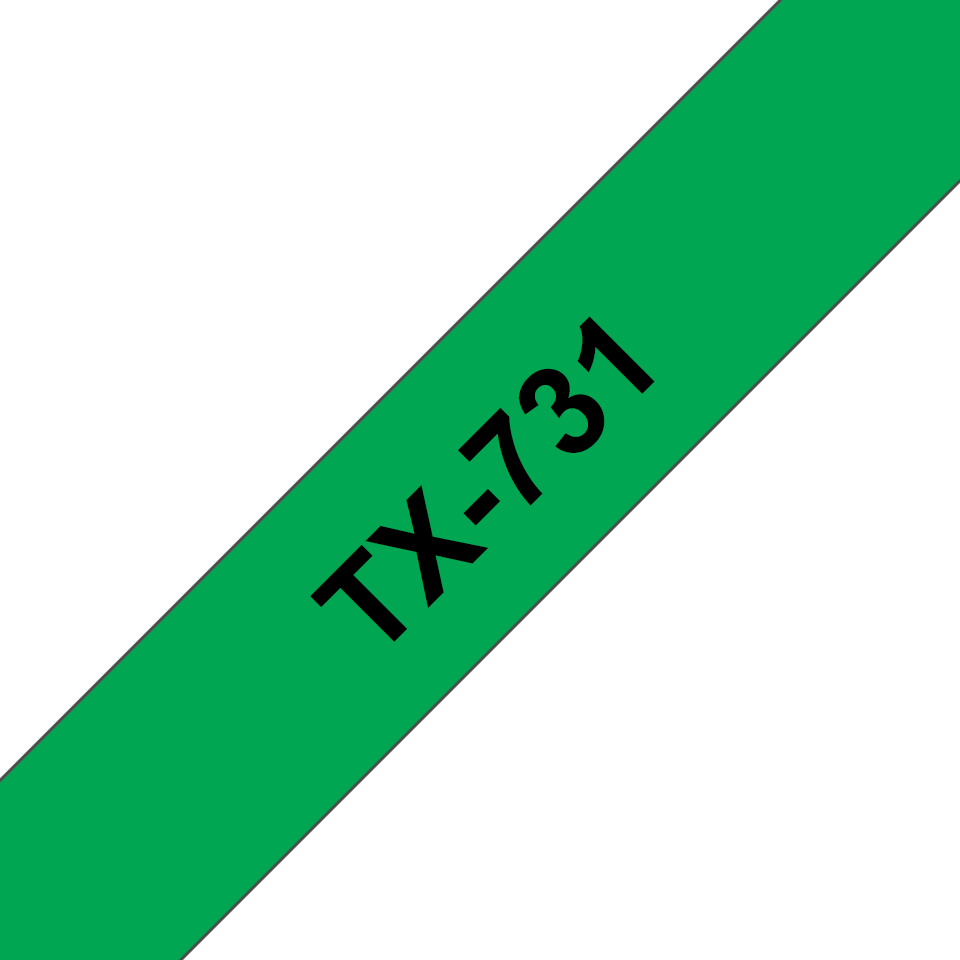 Tape 12mm Lami Black On Green (tx731)