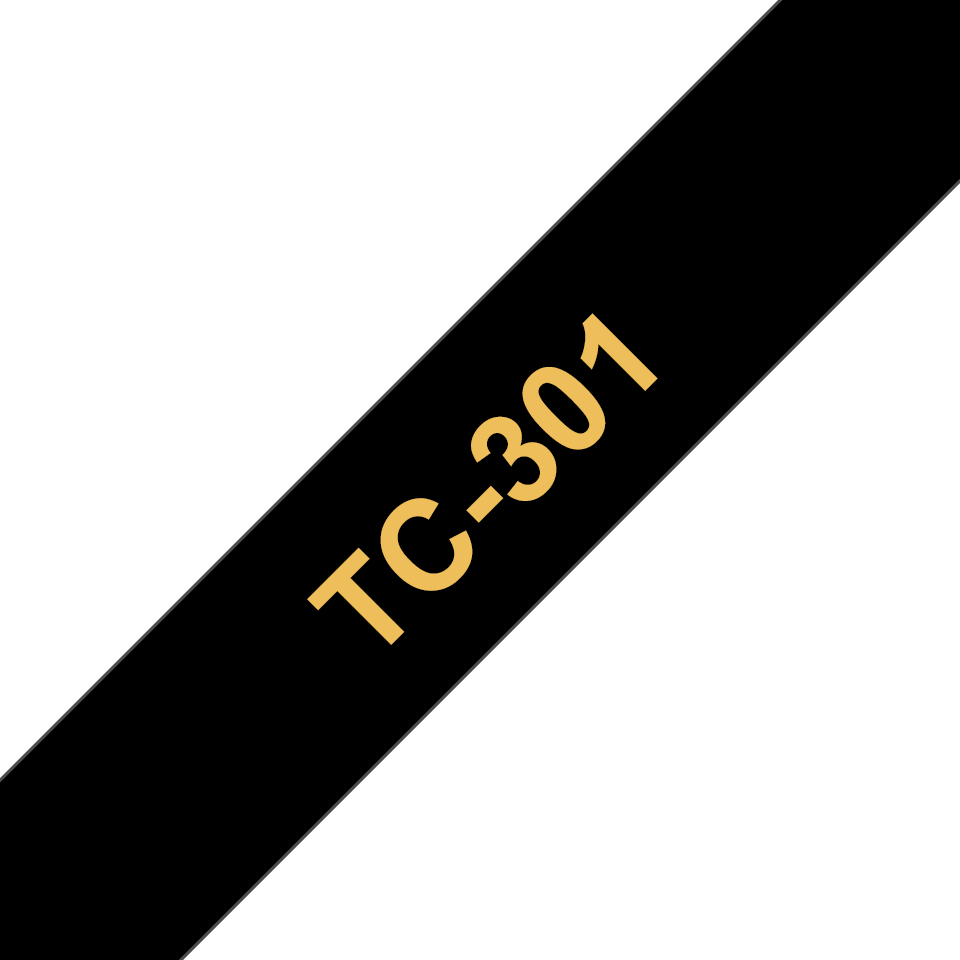 Tape 12mm Lami Gold On Black (tc301)