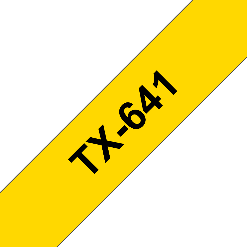 Tape 18mm Lami Black On Yellow (tx641)