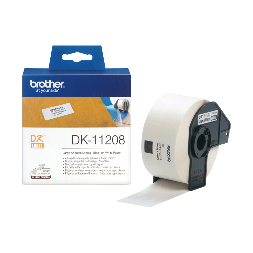 Large Address Label (38x90mm) Paper 400 Labels (dk11208)