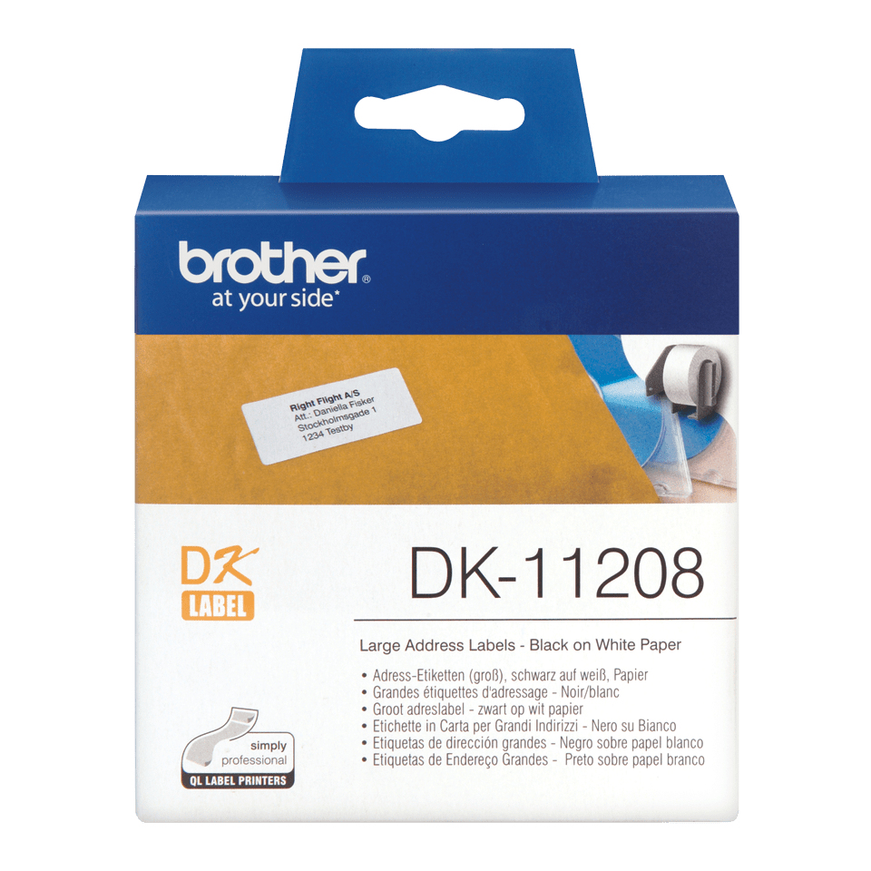 Large Address Label (38x90mm) Paper 400 Labels (dk11208)