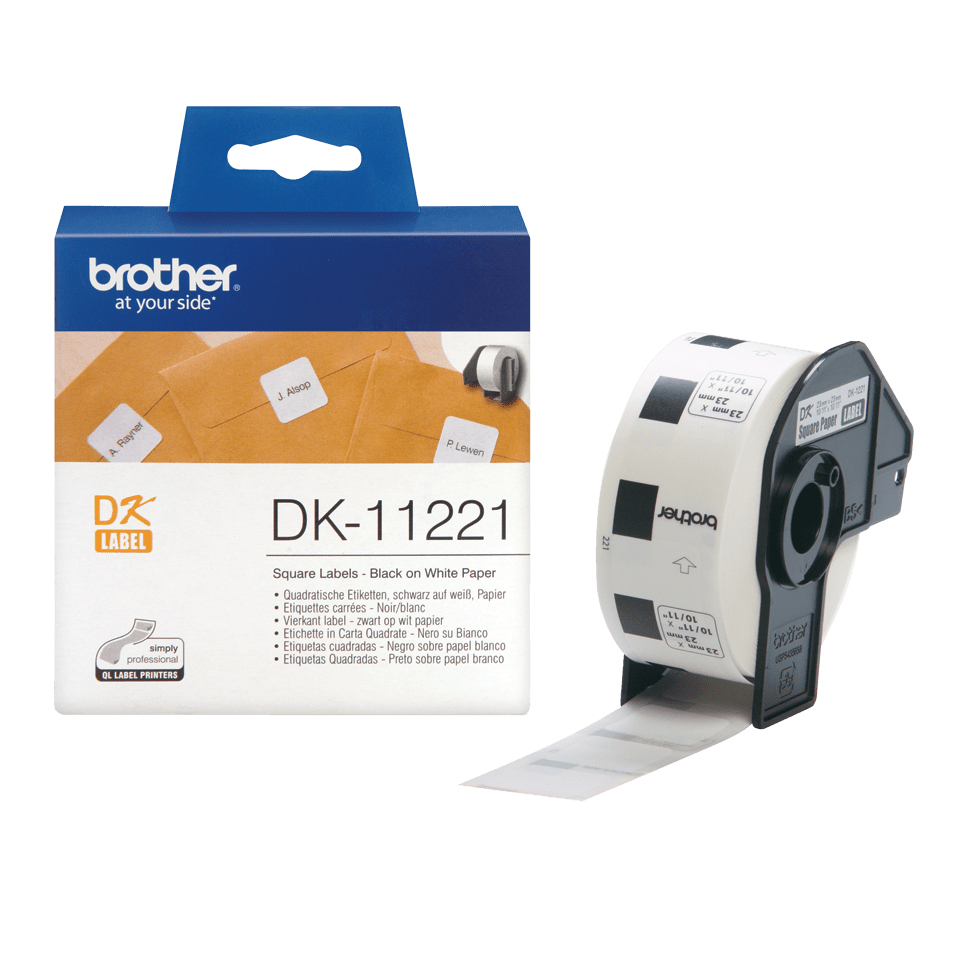 Square Paper Labels 23mm (dk11221)