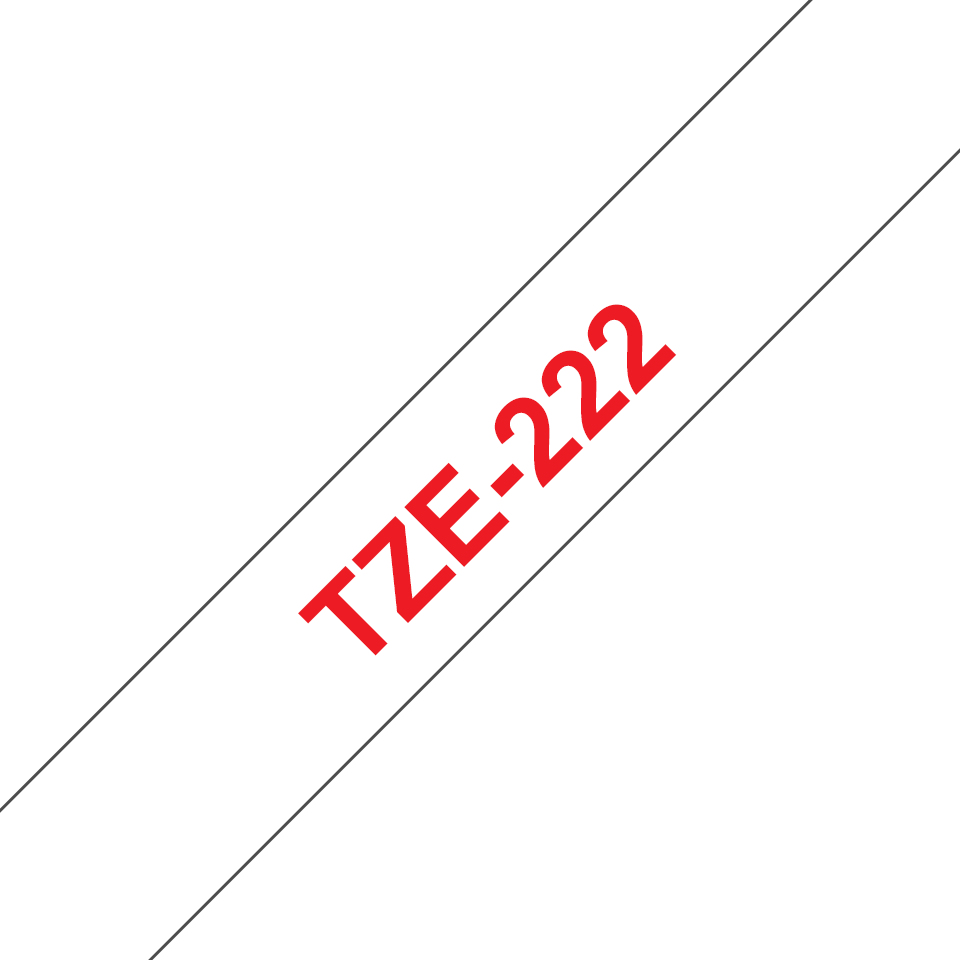 Tape 9mm Lami Red On White (tze-222)