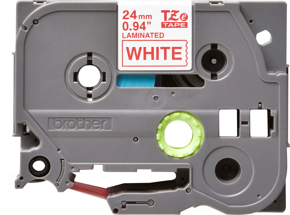 Tape 24mm Lami Red On White (tze-252)