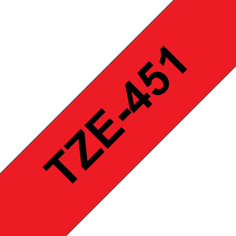 Tape 24mm Lami Black On Red (tze-451)