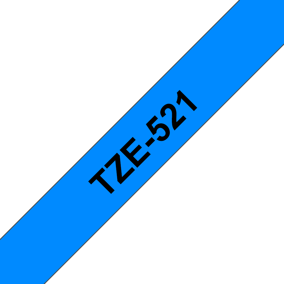 Tape 9mm Lami Black On Blue (tze-521)
