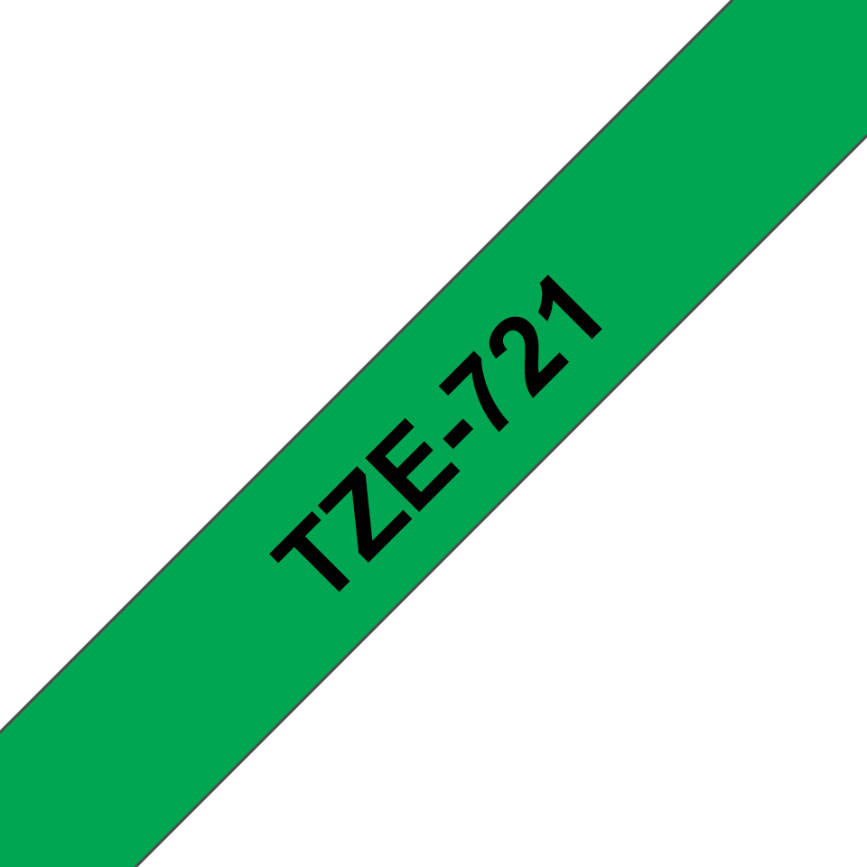 Tape 9mm Lami Black On Green (tze-721)