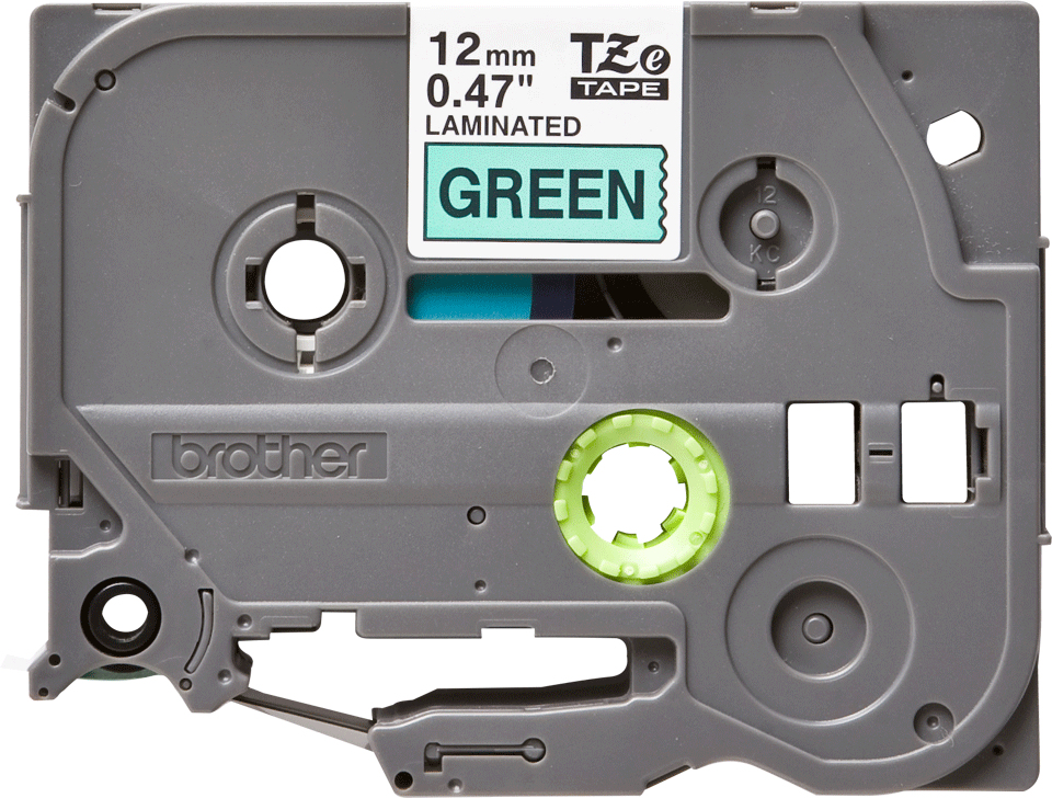 Tape 12mm Lami Black On Green (tze-731)
