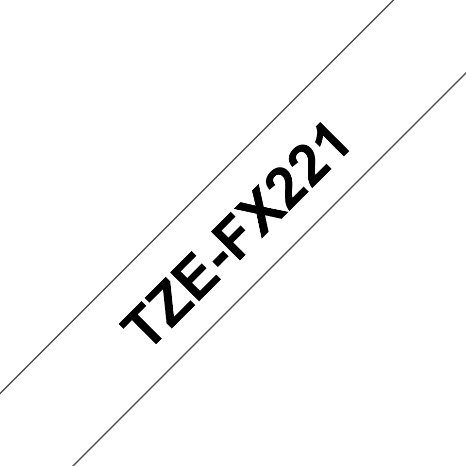 Flexible Tape 9mm Black On White (tze-fx221)
