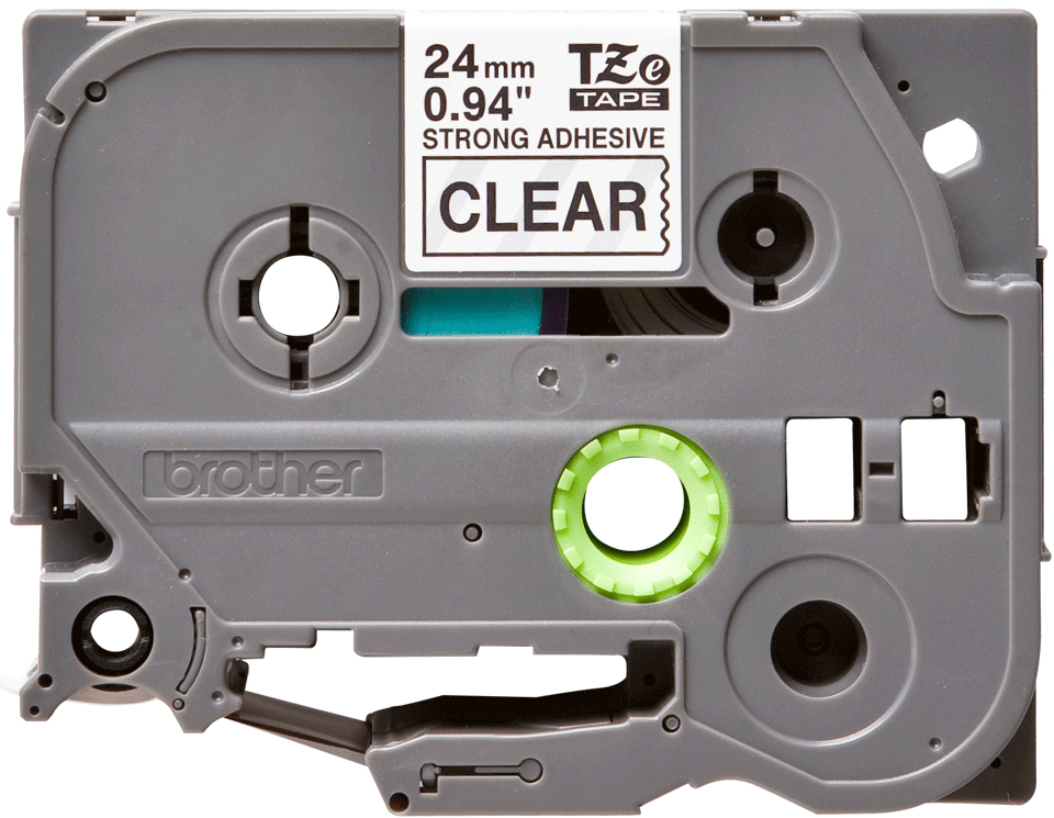 Tape 24mm Black On Clear Strong Adhesive (tze-s151)