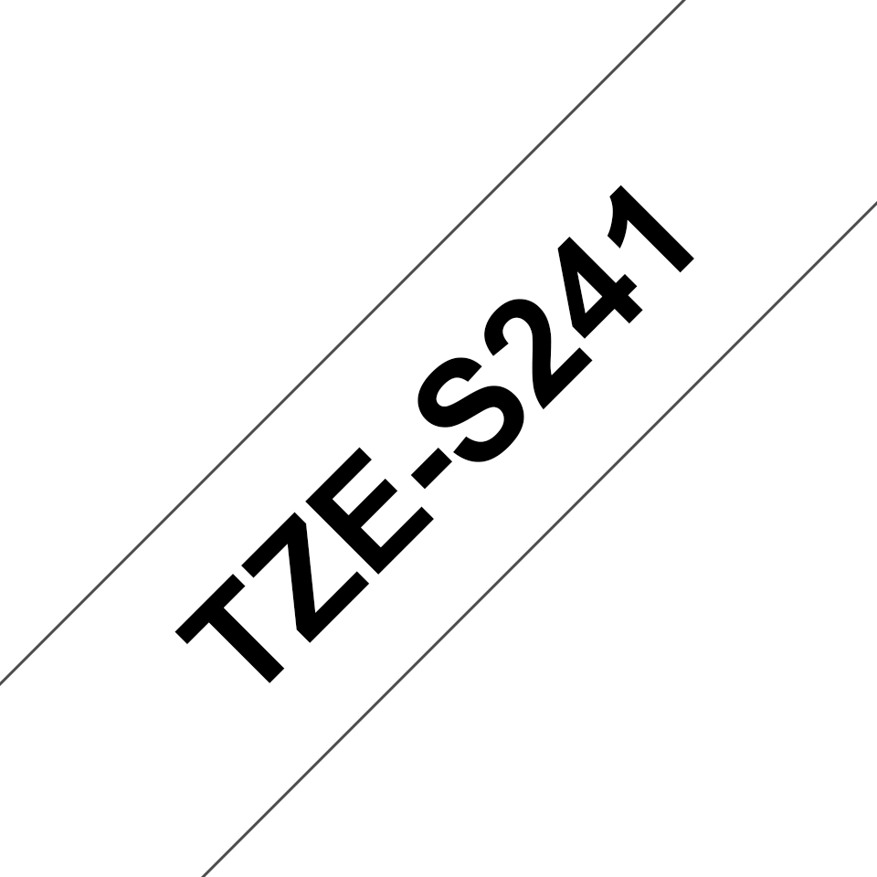 Tape 18mm Black On White (tze-s241)